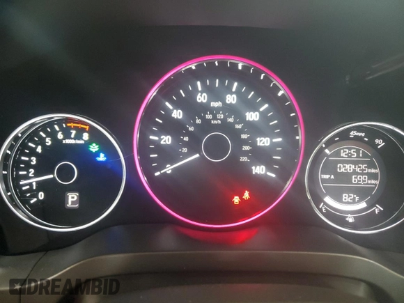 2018 Honda HR-V LX with VIN 3CZRU6H32JM722995, listed as a Copart auction lot 55169305 with 28,425 mi miles and Salvage Title. Bid and sale history available at carsss.com. Image 9.
