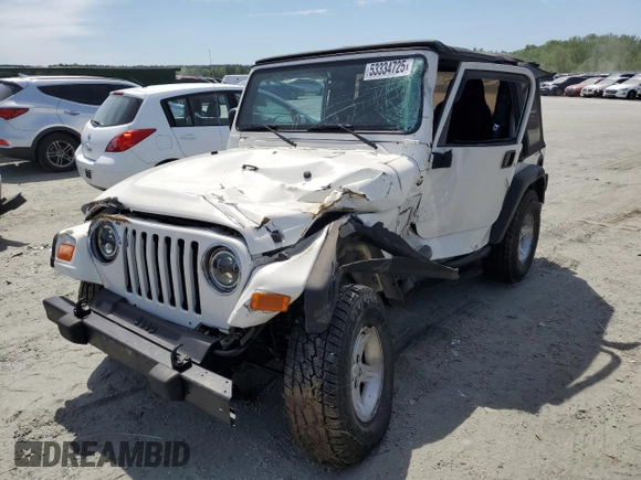 2005 Jeep Wrangler X with VIN 1J4FA39S75P332586, listed as a Copart auction lot 53334725 with 96,728 mi miles and Salvage title. Bid and sale history available at DreamBid. Image 1.