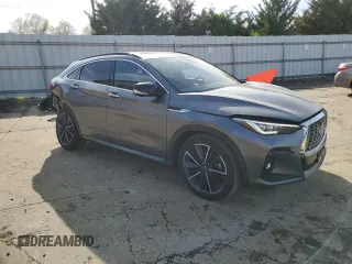 2023 Infiniti QX55 Essential with VIN 3PCAJ5KR9PF102225, listed as a Copart auction lot 53960505 with 40,156 mi miles and Salvage title. Bid and sale history available at DreamBid. Image 4.