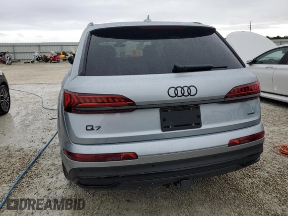 2024 Audi Q7 Premium Plus with VIN WA1LCBF74RD009644, listed as a Copart auction lot 74675544 with 916 mi miles and Non Repairable. Bid and sale history available at carsss.com. Image 6.