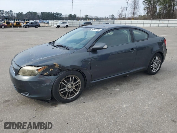 2005 Scion tC with VIN JTKDE177450057703, listed as a Copart auction lot 46842755 with 190,486 mi miles and Salvage Title. Bid and sale history available at carsss.com. Image 1.