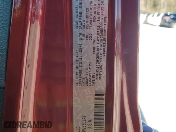 2021 Jeep Wrangler Unlimited Sport S с VIN 1C4HJXDNXMW680247, выставлен на аукционе Copart как лот 87862955 с пробегом 77 061 миль миль и Чистый • Clean title. История ставок и продаж доступна на DreamBid. Изображение 14.