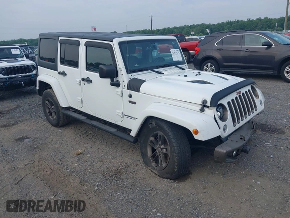 2017 Jeep Wrangler Unlimited Sahara with VIN 1C4HJWEG3HL505307, listed as a IAAI auction lot 42497015 with 92,790 mi miles and . Bid and sale history available at DreamBid. Image 1.