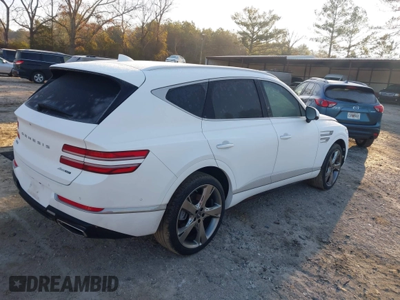 2023 Genesis GV80 z VIN KMUHCESC9PU123083, wystawiony jako IAAI lot #41166075 z przebiegiem 20 216 mil mil oraz . Historia ofert i sprzedaży dostępna na DreamBid. Obrazek 4.