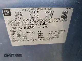 2011 GMC Terrain SLE-1 z VIN 2CTFLREC7B6255848, wystawiony jako Copart lot #58473455 z przebiegiem 107 209 mil mil oraz Czysty tytuł • Clean title. Historia ofert i sprzedaży dostępna na DreamBid. Obrazek 13.
