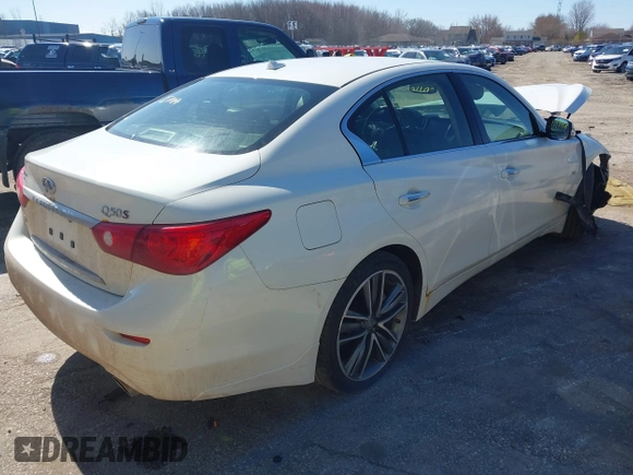 2015 Infiniti Q50 Premium z VIN JN1BV7AR0FM403268, wystawiony jako IAAI lot #41994978 z przebiegiem 125 399 mil mil oraz . Historia ofert i sprzedaży dostępna na DreamBid. Obrazek 4.