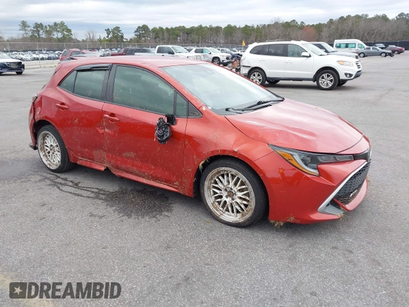 2020 Toyota Corolla Hatchback XSE with VIN JTNC4RBE1L3092006, listed as a IAAI auction lot 41605527 with 44,743 mi miles. Bid and sale history available at carsss.com. Image 1.