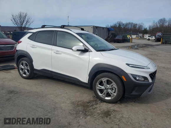 2023 Hyundai Kona SEL with VIN KM8K6CAB3PU058949, listed as a Copart auction lot 50837205 with 15,392 mi miles and Salvage Title. Bid and sale history available at carsss.com. Image 4.