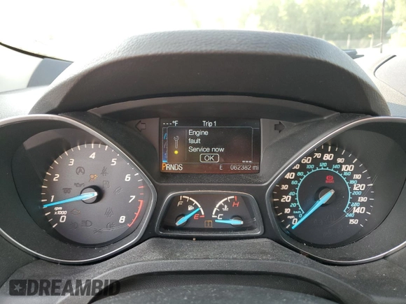 2015 Ford Escape Titanium with VIN 1FMCU9J92FUC09093, listed as a Copart auction lot 59089915 with 62,382 mi miles and Non repairable. Bid and sale history available at DreamBid. Image 9.