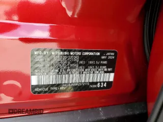 2024 Mitsubishi Outlander ES z VIN JA4J3UA89RZ072115, wystawiony jako Copart lot #51763575 z przebiegiem 2 195 mil mil oraz Czysty tytuł • Clean title. Historia ofert i sprzedaży dostępna na DreamBid. Obrazek 13.