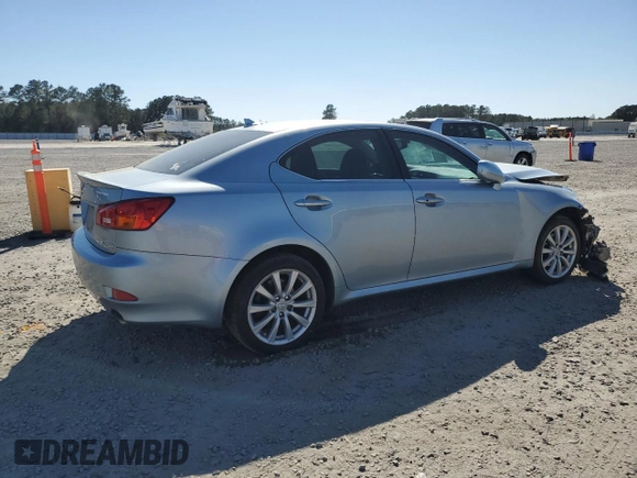 2008 Lexus IS 250 with VIN JTHCK262585022763, listed as a Copart auction lot 50690235 with 216,766 mi miles and Salvage Title. Bid and sale history available at carsss.com. Image 3.