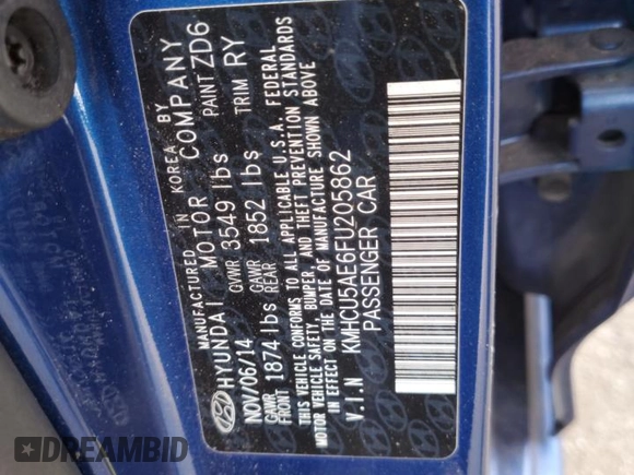 2015 Hyundai Accent Sport with VIN KMHCU5AE6FU205862, listed as a Copart auction lot 45938984 with 110,651 mi miles and Salvage Title. Bid and sale history available at carsss.com. Image 13.