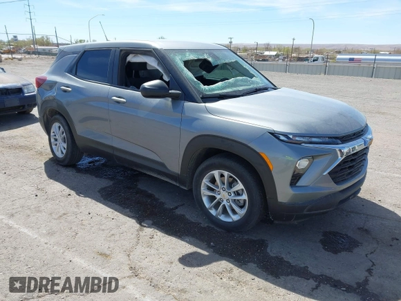 2024 Chevrolet TrailBlazer LS with VIN KL79MMS24RB184438, listed as a IAAI auction lot 41848482 with 17,136 mi miles and . Bid and sale history available at DreamBid. Image 1.