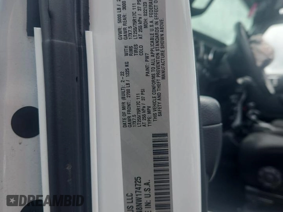 2022 Jeep Wrangler Sport with VIN 1C4GJXAN8NW174725, listed as a Copart auction lot 62150515 with 40,026 mi miles and Non repairable. Bid and sale history available at DreamBid. Image 12.