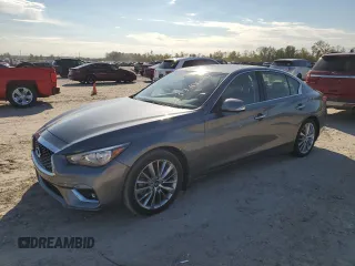 2024 Infiniti Q50 Luxe with VIN JN1EV7BP9RM600258, listed as a Copart auction lot 83970674 with Not provided miles and Salvage title. Bid and sale history available at DreamBid. Image 1.