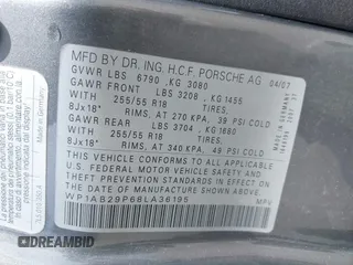 2008 Porsche Cayenne S z VIN WP1AB29P68LA36195, wystawiony jako IAAI lot #41939061 z przebiegiem 169 392 mil mil oraz . Historia ofert i sprzedaży dostępna na DreamBid. Obrazek 9.