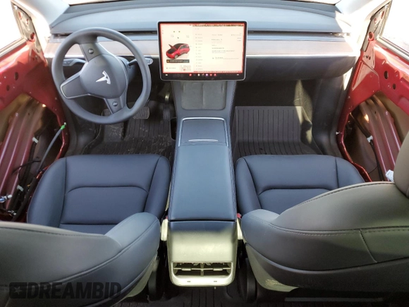 2024 Tesla Model Y Long Range with VIN 7SAYGDEE4RA257722, listed as a Copart auction lot 54577865 with 10,713 mi miles and Salvage Title. Bid and sale history available at DreamBid. Image 8.