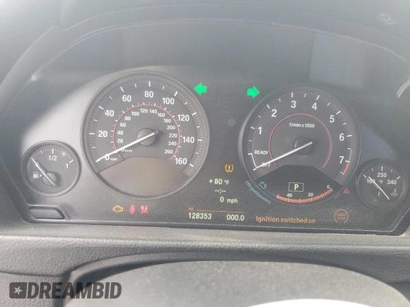 2014 BMW 3 Series GT 328i xDrive with VIN WBA3X5C55ED557500, listed as a Copart auction lot 52669625 with 128,353 mi miles and Salvage Title. Bid and sale history available at carsss.com. Image 9.