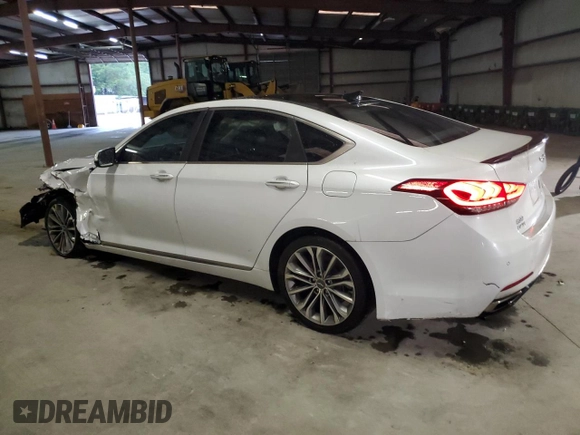2017 Genesis G80 3.8L with VIN KMHGN4JE2HU203571, listed as a Copart auction lot 72741264 with 83,735 mi miles and Salvage Title. Bid and sale history available at carsss.com. Image 2.