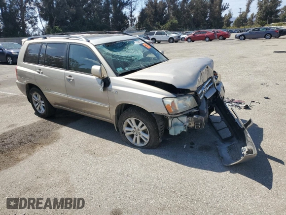 2007 Toyota Highlander Hybrid w/3rd Row with VIN JTEDW21A970021759, listed as a Copart auction lot 71891704 with 0 mi miles and Salvage Title. Bid and sale history available at carsss.com. Image 4.