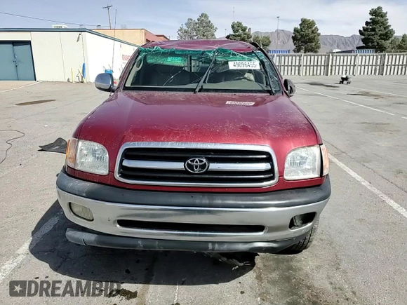 2000 Toyota Tundra SR5 with VIN 5TBBT4414YS030047, listed as a Copart auction lot 49096455 with Not Provided miles and Salvage Title. Bid and sale history available at DreamBid. Image 11.