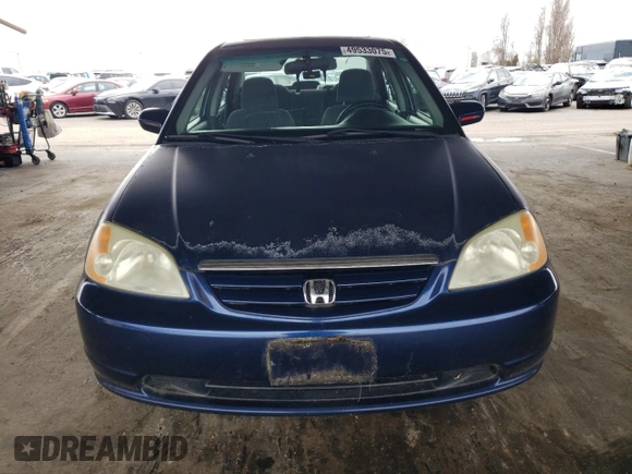 2001 Honda Civic EX with VIN 2HGES26721H552226, listed as a Copart auction lot 49533075 with 175,655 mi miles and Clean Title. Bid and sale history available at carsss.com. Image 5.