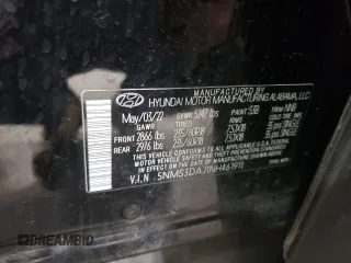 2022 Hyundai Santa Fe SEL z VIN 5NMS3DAJ1NH461911, wystawiony jako Copart lot #48126595 z przebiegiem 53 669 mil mil oraz Szkoda całkowita • Salvage title. Historia ofert i sprzedaży dostępna na DreamBid. Obrazek 15.