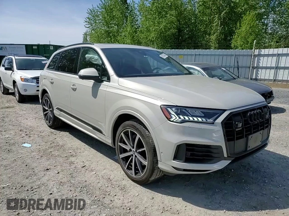2023 Audi Q7 Premium Plus with VIN WA1LXBF77PD018405, listed as a Copart auction lot 55975455 with 15,702 mi miles and Salvage title. Bid and sale history available at DreamBid. Image 14.