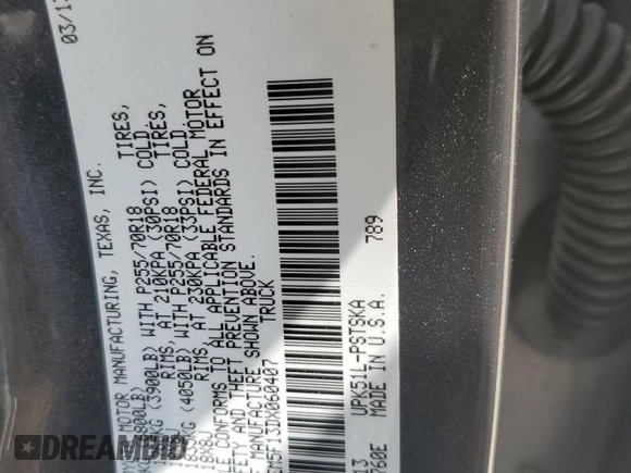 2013 Toyota Tundra z VIN 5TFEM5F13DX060407, wystawiony jako Copart lot #56906595 z przebiegiem 226 651 mil mil oraz Szkoda całkowita • Salvage title. Historia ofert i sprzedaży dostępna na DreamBid. Obrazek 12.