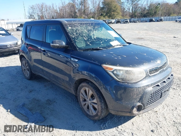 2014 Kia Soul + with VIN KNDJP3A52E7049016, listed as a IAAI auction lot 41145523 with 106,715 mi miles. Bid and sale history available at carsss.com. Image 1.