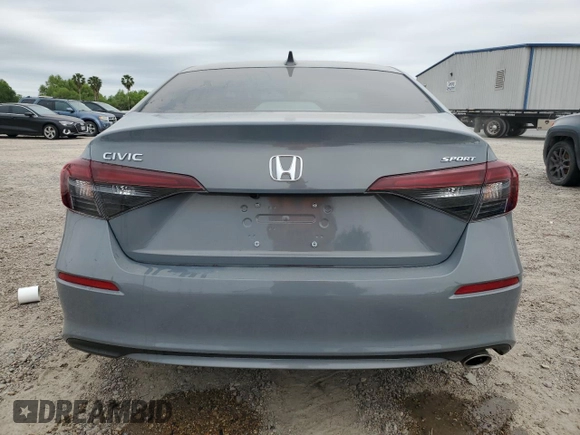 2025 Honda Civic Sport with VIN 2HGFE2F52SH556966, listed as a Copart auction lot 51869595 with 1,237 mi miles and Salvage title. Bid and sale history available at DreamBid. Image 6.