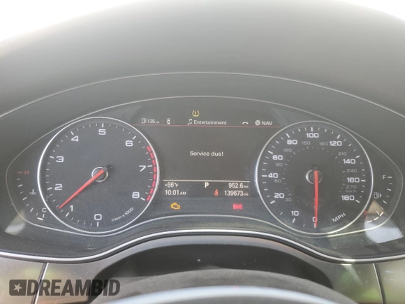 2012 Audi A7 Prestige with VIN WAU2GAFC9CN092578, listed as a Copart auction lot 58527965 with 139,673 mi miles and Salvage title. Bid and sale history available at DreamBid. Image 9.