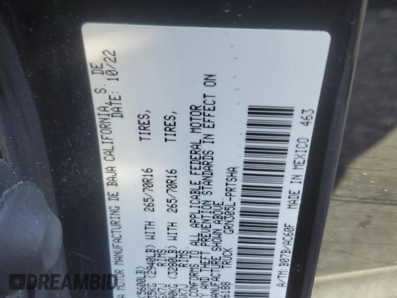 2023 Toyota Tacoma SR z VIN 3TMCZ5AN2PM536188, wystawiony jako Copart lot #58375675 z przebiegiem Nie podano mil oraz Szkoda całkowita • Salvage title. Historia ofert i sprzedaży dostępna na DreamBid. Obrazek 12.