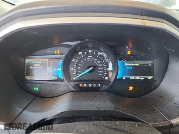 2021 Ford Edge SE with VIN 2FMPK3G97MBA03640, listed as a Copart auction lot 60281055 with 72,477 mi miles and Salvage title. Bid and sale history available at DreamBid. Image 9.