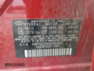 2016 Hyundai Azera Limited with VIN KMHFH4JG4GA508123, listed as a Copart auction lot 73846704 with 137,713 mi miles and Clean Title. Bid and sale history available at carsss.com. Image 12.