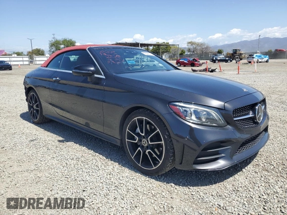 2021 Mercedes-Benz C 300 with VIN W1KWK8DB6MG101030, listed as a Copart auction lot 52044745 with 46,889 mi miles and Salvage title. Bid and sale history available at DreamBid. Image 4.