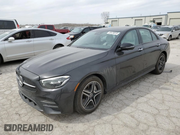 2023 Mercedes-Benz E 450 with VIN W1KZF5KB1PB102106, listed as a Copart auction lot 49478015 with 15,384 mi miles and Salvage Title. Bid and sale history available at DreamBid. Image 1.