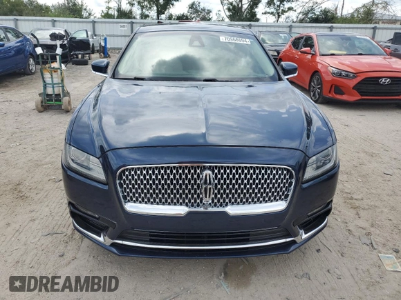 2017 Lincoln Continental Reserve with VIN 1LN6L9RP6H5605463, listed as a Copart auction lot 70968694 with 59,272 mi miles and Salvage Title. Bid and sale history available at carsss.com. Image 5.