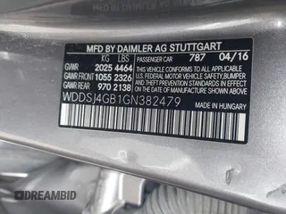2016 Mercedes-Benz CLA 250 with VIN WDDSJ4GB1GN382479, listed as a IAAI auction lot 41872956 with 68,090 mi miles and . Bid and sale history available at DreamBid. Image 9.