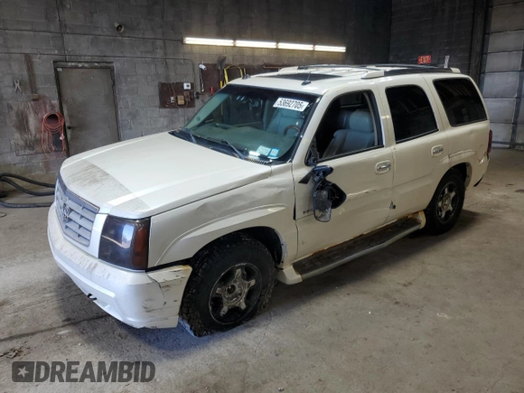 2005 Cadillac Escalade z VIN 1GYEK63N85R144130, wystawiony jako Copart lot #53692705 z przebiegiem 241 039 mil mil oraz Szkoda całkowita • Salvage title. Historia ofert i sprzedaży dostępna na DreamBid. Obrazek 1.