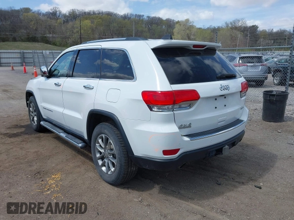 2014 Jeep Grand Cherokee Limited z VIN 1C4RJFBG9EC122590, wystawiony jako IAAI lot #42037881 z przebiegiem 137 270 mil mil oraz . Historia ofert i sprzedaży dostępna na DreamBid. Obrazek 3.