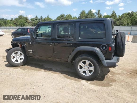 2021 Jeep Wrangler Unlimited Sport S with VIN 1C4HJXDN8MW523574, listed as a Copart auction lot 63010355 with 29,344 mi miles and Salvage title. Bid and sale history available at DreamBid. Image 2.