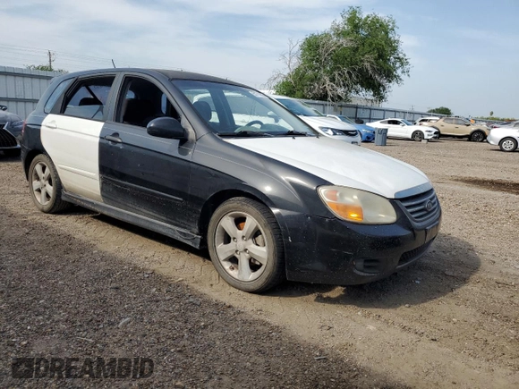 2008 Kia Spectra with VIN KNAFE161885010269, listed as a Copart auction lot 51712965 with 0 mi miles and Salvage Title. Bid and sale history available at carsss.com. Image 4.