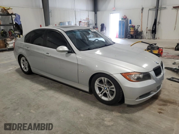 2008 BMW 3 Series 328i with VIN WBAVA37538NL52412, listed as a Copart auction lot 52848775 with 116,788 mi miles and Clean Title. Bid and sale history available at DreamBid. Image 4.
