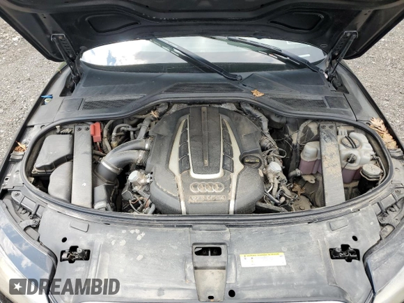 2014 Audi A8 4.0T with VIN WAUR2AFD5EN003923, listed as a Copart auction lot 65389025 with 97,833 mi miles and Salvage title. Bid and sale history available at DreamBid. Image 11.