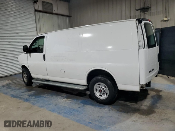 2024 GMC Savana Cargo Van with VIN 1GTW7AFP3R1189346, listed as a Copart auction lot 53143795 with 6,675 mi miles and Clean Title. Bid and sale history available at carsss.com. Image 2.