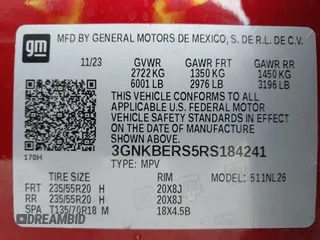 2024 Chevrolet Blazer RS z VIN 3GNKBERS5RS184241, wystawiony jako IAAI lot #41408120 z przebiegiem 11 857 mil mil oraz . Historia ofert i sprzedaży dostępna na DreamBid. Obrazek 9.