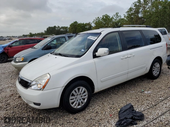 2012 Kia Sedona LX with VIN KNDMG4C70C6463772, listed as a Copart auction lot 63697464 with 72,637 mi miles and Salvage Title. Bid and sale history available at carsss.com. Image 1.
