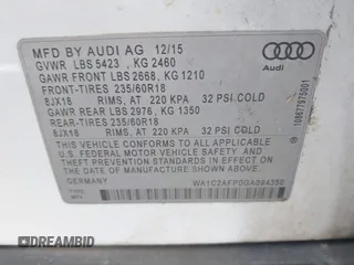 2016 Audi Q5 Premium with VIN WA1C2AFP0GA094350, listed as a IAAI auction lot 42336515 with 146,227 mi miles and . Bid and sale history available at DreamBid. Image 9.