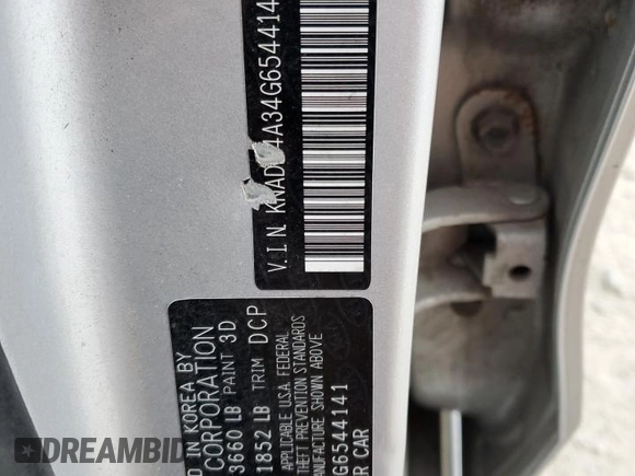 2016 Kia Rio LX with VIN KNADM4A34G6544141, listed as a Copart auction lot 49253735 with 109,885 mi miles and Salvage Title. Bid and sale history available at carsss.com. Image 12.
